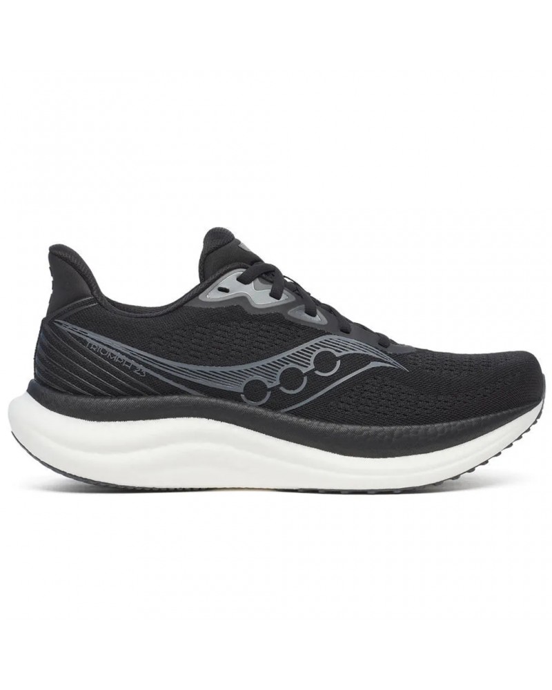 Saucony Triumph 23 Men's Running Shoes, Black/White