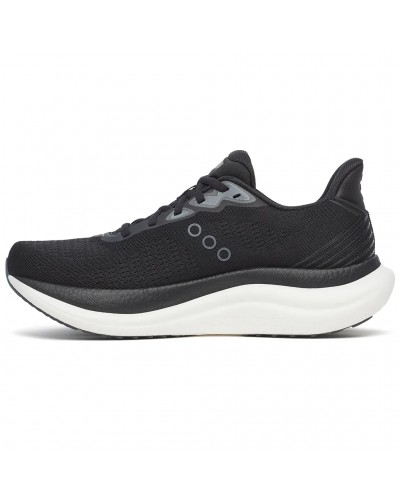 Saucony Triumph 23 Men's Running Shoes, Black/White
