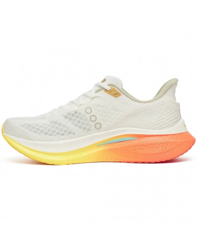 Saucony Endorphin Speed 5 Men's Running Shoes, Ivory/Fire