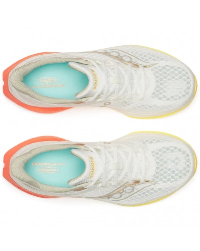 Saucony Endorphin Speed 5 Men's Running Shoes, Ivory/Fire