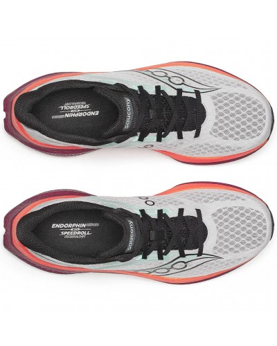 Saucony Endorphin Speed 5 Men's Running Shoes, White/Crimson
