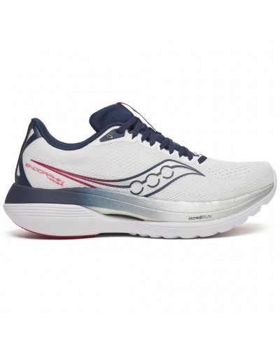 Saucony Endorphin Trainer Men's Running Shoes, White/Navy