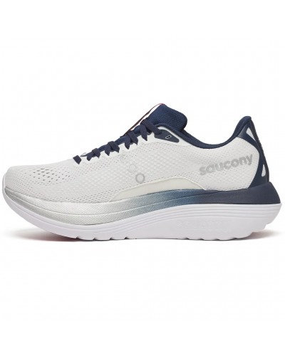 Saucony Endorphin Trainer Men's Running Shoes, White/Navy