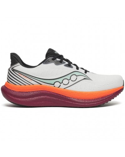 Saucony Triumph 23 Men's Running Shoes, White/Crimson