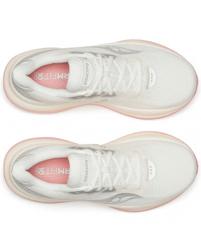 Saucony Triumph 23 Women's Running Shoes, Ivory/Mauve