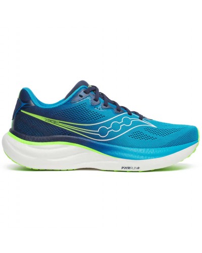 Saucony Ride 19 Men's Running Shoes, Cobalt/Slime