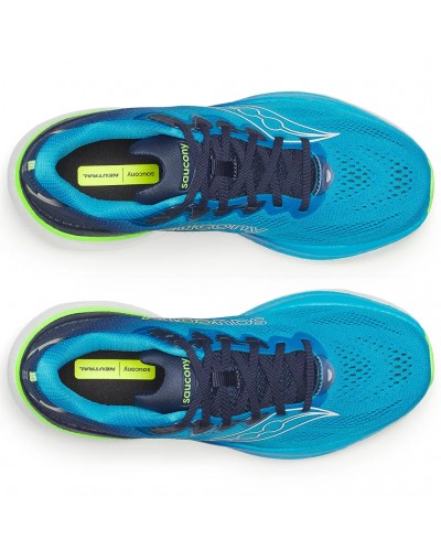 Saucony Ride 19 Men's Running Shoes, Cobalt/Slime