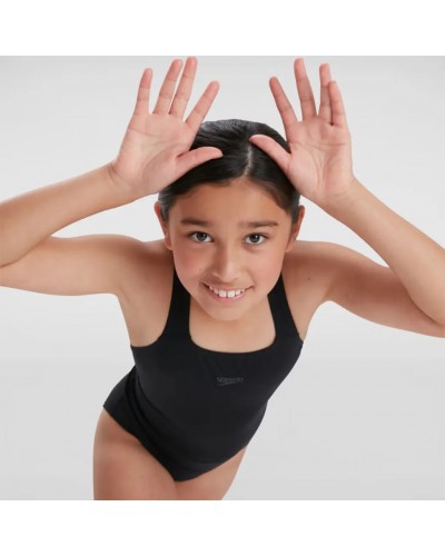 Speedo Endurance+ Medalist Swimsuit Costume Piscina Junior, Nero