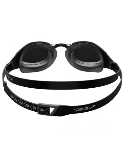 Speedo Fastskin Hyper Elite Mirror Occhialini Piscina Unisex, Nero/Argento