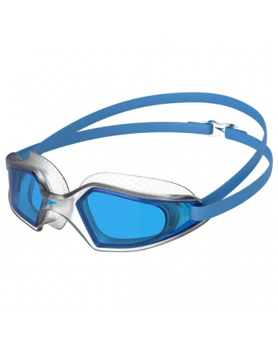 Speedo Hydropulse Occhialini Piscina Unisex, Trasparente/Blu