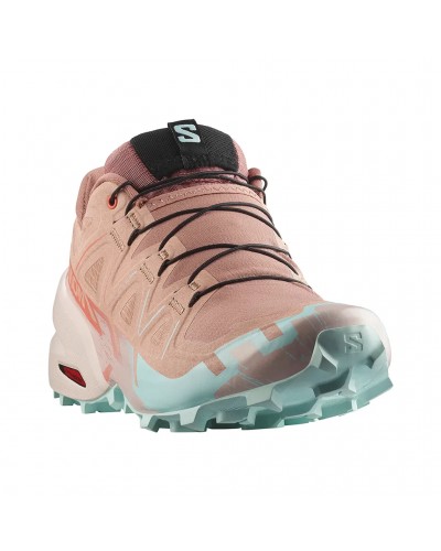 Salomon Speedcross 6 Women's Trail Running Shoes, Mahogany Rose/Hushed Violet/Iced Aqua