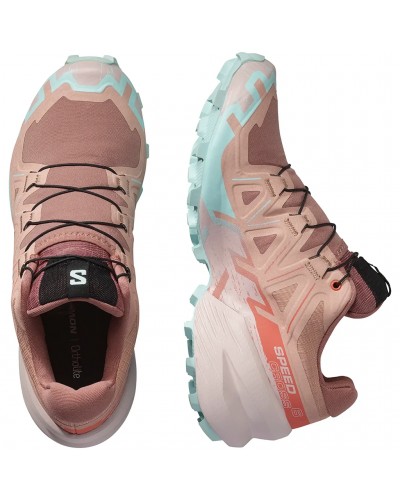 Salomon Speedcross 6 Women's Trail Running Shoes, Mahogany Rose/Hushed Violet/Iced Aqua