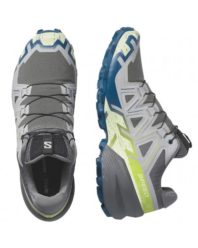 Salomon Speedcross 6 Scarpe Trail Running Uomo, Castlerock/Lime Cream/Poseidon