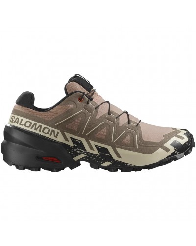 Salomon Speedcross 6 Men's Trail Running Shoes, Natural/Black/Almond Milk