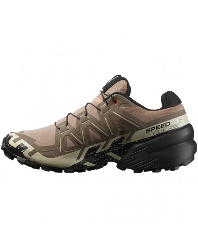 Salomon Speedcross 6 Men's Trail Running Shoes, Natural/Black/Almond Milk