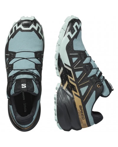 Salomon Speedcross 6 GTX Gore-Tex Men's Trail Running Shoes, Trooper/Black/Wood Thrush