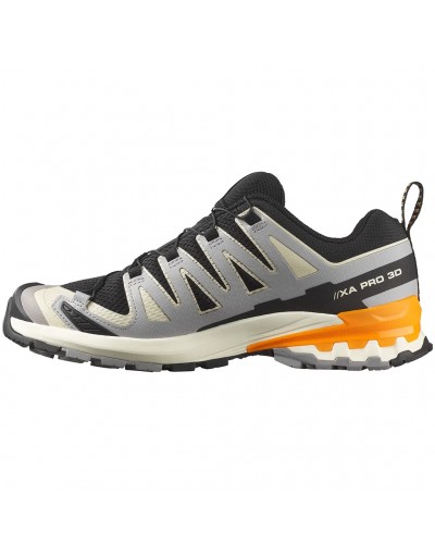 Salomon XA Pro 3D V9 Men's Trail Running Shoes, Black/Gull/Turmetic