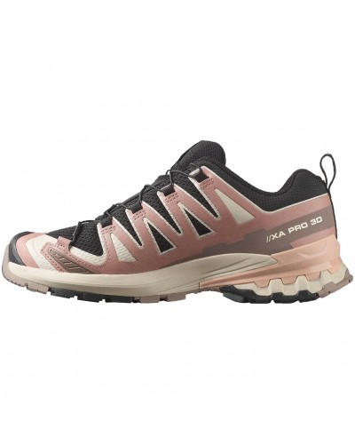 Salomon XA Pro 3D V9 Scarpe Trail Running Donna, Black/Burlwood/Mahogany Rose