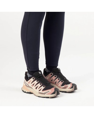 Salomon XA Pro 3D V9 Scarpe Trail Running Donna, Black/Burlwood/Mahogany Rose