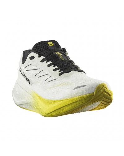 Salomon Aero Blaze 3 Men's Running Shoes, White/Black/Blazing Yellow