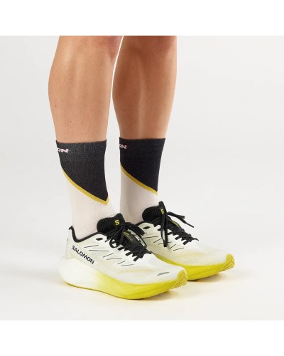 Salomon Aero Blaze 3 Men's Running Shoes, White/Black/Blazing Yellow