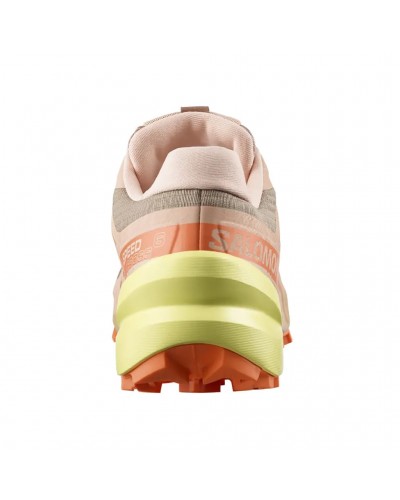 Salomon Speedcross 6 Scarpe Trail Running Donna, Burro/Sunny Lime/Almond Cream