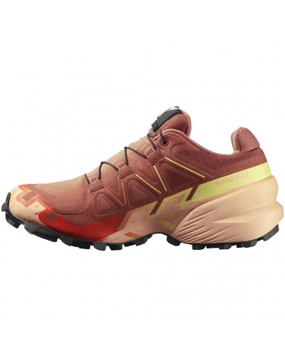 Salomon Speedcross 6 GTX Gore-Tex Scarpe Trail Running Donna, Pecan Brown/Almond Cream/Sunny Lime