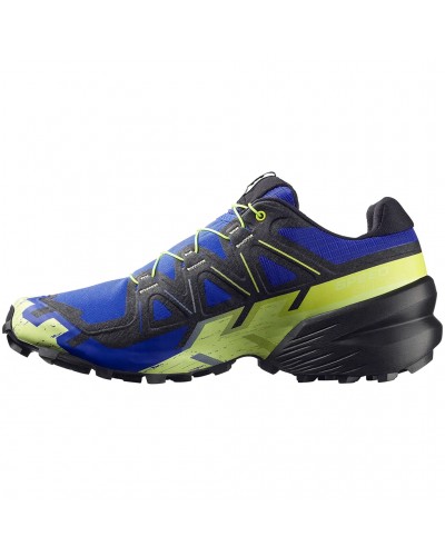 Salomon Speedcross 6 Men's Trail Running Shoes, Bluing/Black/Acid Lime