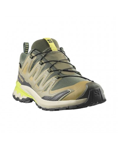 Salomon XA Pro 3D V9 GTX Gore-Tex Men's Trail Running Shoes, Grape Leaf/Aloe/Acid Lime