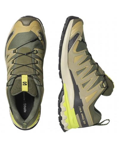 Salomon XA Pro 3D V9 GTX Gore-Tex Scarpe Trail Running Uomo, Grape Leaf/Aloe/Acid Lime