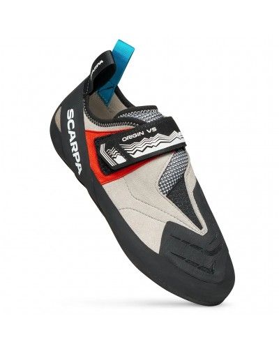 Scarpa Origin VS Climbing Shoes, Light Gray/Red