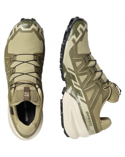 Salomon Speedcross 6 GTX Gore-Tex Scarpe Trail Running Uomo, Aloe/Aspargus Green/Grape Leaf