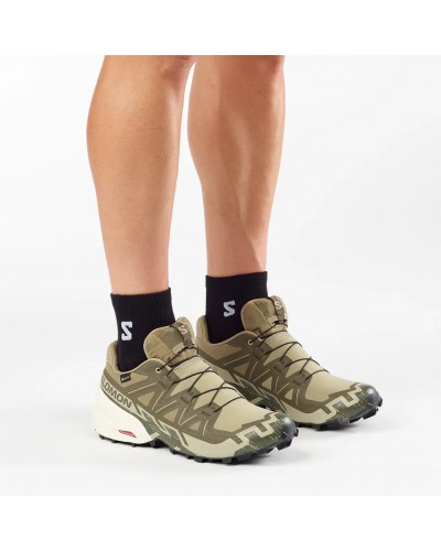 Salomon Speedcross 6 GTX Gore-Tex Men's Trail Running Shoes, Aloe/Aspargus Green/Grape Leaf