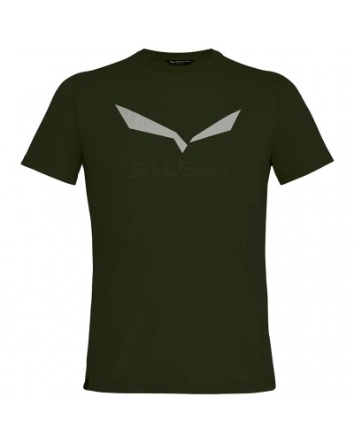 Salewa Solidlogo Dri-Release T-Shirt Uomo, Dark Olive