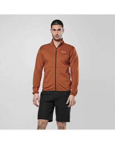 Salewa Puez Cammino Polarlite Men's Full Zip Fleece Jacket, Bombay Brown