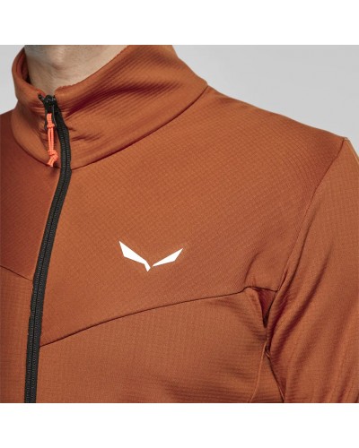 Salewa Puez Cammino Polarlite Men's Full Zip Fleece Jacket, Bombay Brown