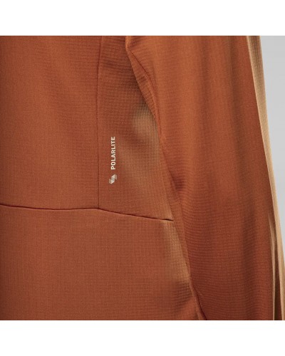 Salewa Puez Cammino Polarlite Men's Full Zip Fleece Jacket, Bombay Brown