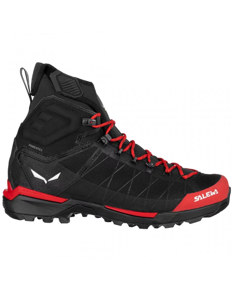 Salewa Ortles Light Mid Powertex Men's Mountaineering Waterproof Boots, Flame/Black