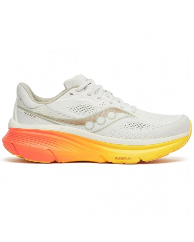 Saucony Guide 19 Men's Running Shoes, Ivory/Fire
