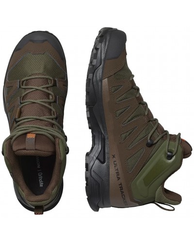 Salomon X Ultra Tracker GTX Gore-Tex Scarponi Trekking Unisex, Ranger Green/Earth Brown/Black