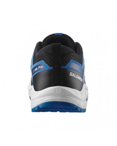 Salomon XA Pro V8 J Junior Trail Running Shoes, Black/White/French Blue