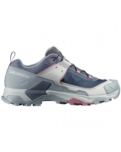Salomon X Ultra 5 Women's Trekking Shoes, Grisaille/Tradewinds/Dusky Orchid