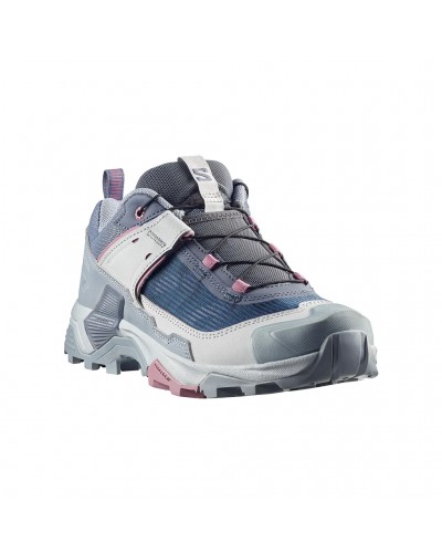 Salomon X Ultra 5 Women's Trekking Shoes, Grisaille/Tradewinds/Dusky Orchid