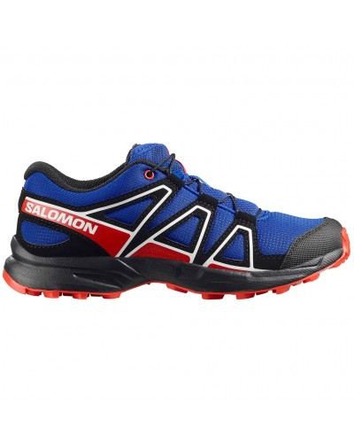 Salomon Speedcross J Junior Shoes, Surf The Web/Fiery Red/Black