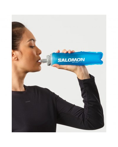 Salomon Soft Flask 500ml/17oz Ultra 42 Borraccia Pieghevole, Blu Trasparente