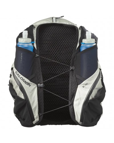 Salomon S/LAB Adventure 20 Set Zaino Gilet Idrico Running, Black/White (2 Soft Flask da 500 ml Incluse)