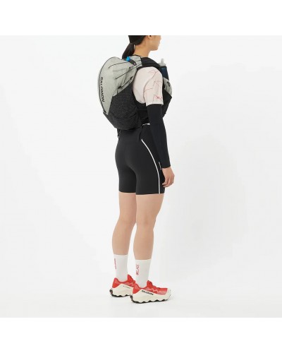 Salomon S/LAB Adventure 20 Set Zaino Gilet Idrico Running, Black/White (2 Soft Flask da 500 ml Incluse)
