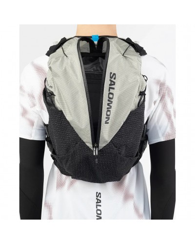 Salomon S/LAB Adventure 20 Set Hydration Running Pack/Vest, Black/White (2 500 ml Soft Flask Included)