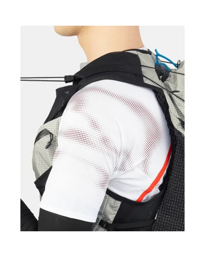 Salomon S/LAB Adventure 20 Set Zaino Gilet Idrico Running, Black/White (2 Soft Flask da 500 ml Incluse)