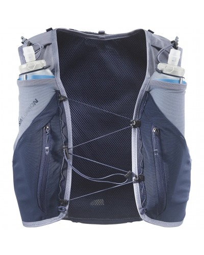 Salomon ADV Skin 12 Gradient Set Hydration Running Pack/Vest, Maritime Blue/Grisaille (2 500 ml Soft Flask Included)